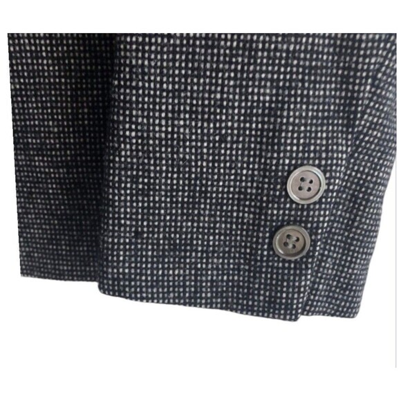 Young Pendleton Womens 10 Blazer 100% Virgin Wool Black White Button Made USA - Picture 6 of 7